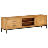 VidaXL Solid Mango Wood TV Cabinet, 140x30x40cm | SKU: 246786 | UPC: 8718475619352 | Weight: 26.85kg