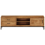VidaXL Solid Mango Wood TV Cabinet, 140x30x40cm | SKU: 246786 | UPC: 8718475619352 | Weight: 26.85kg