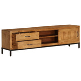 VidaXL Solid Mango Wood TV Cabinet, 140x30x40cm | SKU: 246786 | UPC: 8718475619352 | Weight: 26.85kg