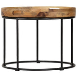 vidaXL Coffee Table Solid Mange Wood And Steel 50x40 cm | SKU: 246672 | Barcode: 8718475619413