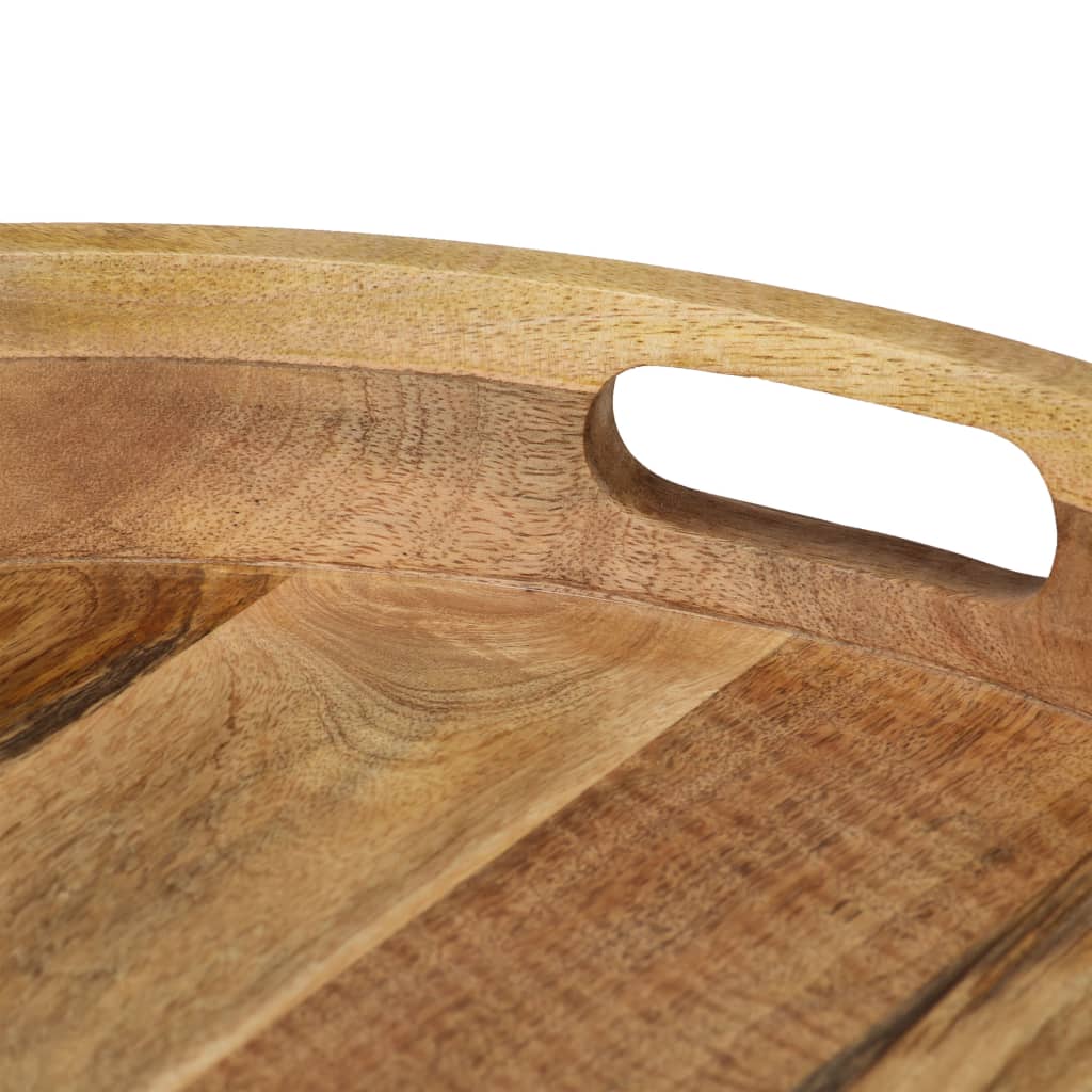 vidaXL Coffee Table Solid Mange Wood And Steel 50x40 cm | SKU: 246672 | Barcode: 8718475619413