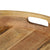vidaXL Coffee Table Solid Mange Wood And Steel 50x40 cm | SKU: 246672 | Barcode: 8718475619413