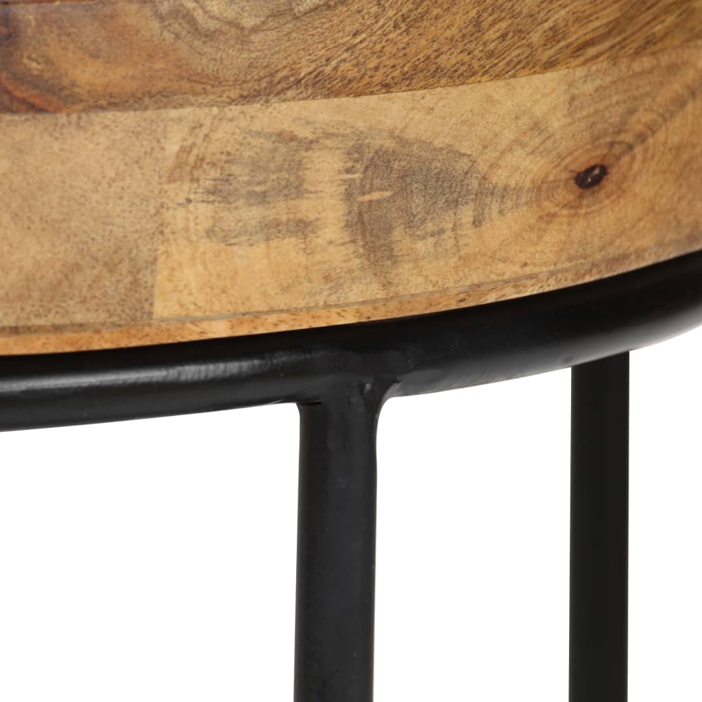 vidaXL Coffee Table Solid Mange Wood And Steel 50x40 cm | SKU: 246672 | Barcode: 8718475619413