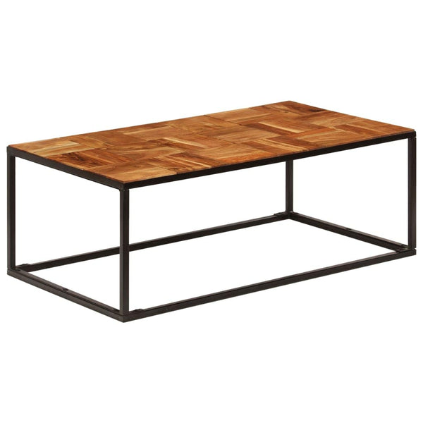 vidaXL Coffee Table 110x60x40 cm Solid Acacia Wood and Steel  | SKU: 246678 | Barcode: 8718475619475