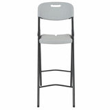 vidaXL Folding Bar Chairs 2 pcs HDPE And Steel White | SKU: 44561 | Barcode: 8718475623656