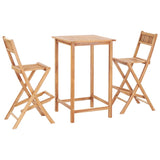 VidaXL 3 Piece Solid Teak Wood Bar Set | SKU: 44671 | UPC: 8718475708018