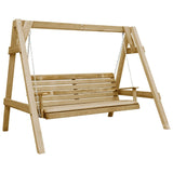 vidaXL Garden Swing Bench Impregnated Pinewood 205x150x157 cm | SKU: 45305 | Barcode: 8718475710639