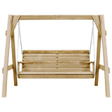 vidaXL Garden Swing Bench Impregnated Pinewood 205x150x157 cm | SKU: 45305 | Barcode: 8718475710639