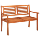 vidaXL 2-Seater Garden Bench 120 cm Solid Eucalyptus Wood | SKU: 44398 | Barcode: 8718475712268
