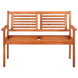 vidaXL 2-Seater Garden Bench 120 cm Solid Eucalyptus Wood | SKU: 44398 | Barcode: 8718475712268