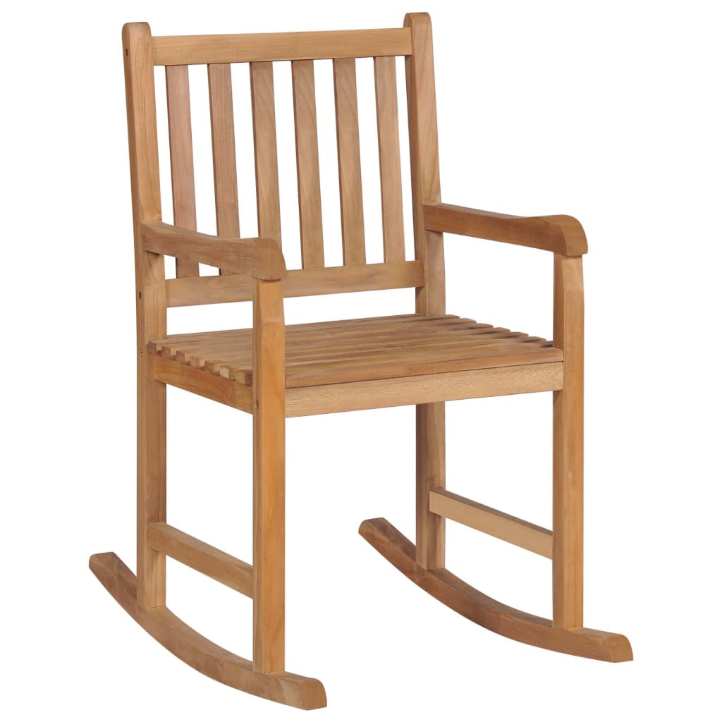 vidaXL Rocking Chair Solid Teak Wood | SKU: 44992 | Barcode: 8718475713975
