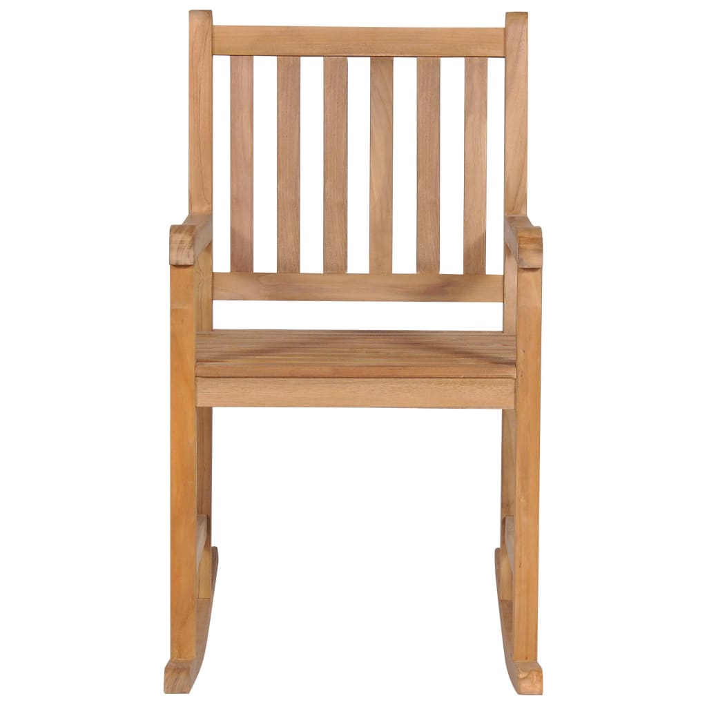 vidaXL Rocking Chair Solid Teak Wood | SKU: 44992 | Barcode: 8718475713975