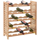 vidaXL Wine Rack For 25 Bottles Solid Walnut Wood 63x25x73 cm | SKU: 247101 | Barcode: 8718475715108