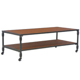 247618 vidaXL Coffee Table With Shelf 120x60x40 cm Solid Fir Wood | SKU: 247618 | Barcode: 8718475727750