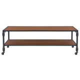 247618 vidaXL Coffee Table With Shelf 120x60x40 cm Solid Fir Wood | SKU: 247618 | Barcode: 8718475727750