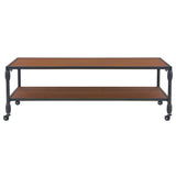 247618 vidaXL Coffee Table With Shelf 120x60x40 cm Solid Fir Wood | SKU: 247618 | Barcode: 8718475727750