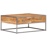 vidaXL Coffee Table 75x75x35 cm Solid Acacia Wood | SKU: 247585 | Barcode: 8718475743019