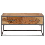 vidaXL Coffee Table 75x75x35 cm Solid Acacia Wood | SKU: 247585 | Barcode: 8718475743019