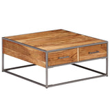 vidaXL Coffee Table 75x75x35 cm Solid Acacia Wood | SKU: 247585 | Barcode: 8718475743019