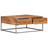 vidaXL Coffee Table 75x75x35 cm Solid Acacia Wood | SKU: 247585 | Barcode: 8718475743019