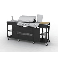 VidaXL Montana Outdoor Kitchen Barbecue With 4 Burners | SKU: 40426 | UPC: 8718475803867 | Weight: 58.7kg