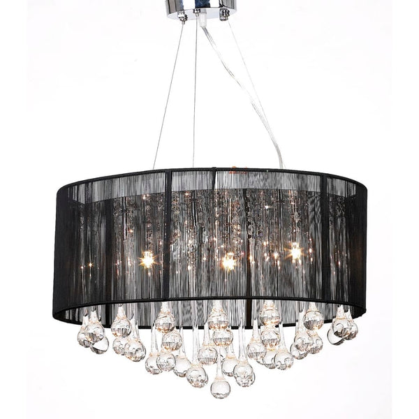 vidaXL Chandelier With 85 Crystals Black | SKU: 60344 | Barcode: 8718475807308