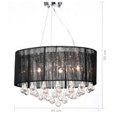 vidaXL Chandelier With 85 Crystals Black | SKU: 60344 | Barcode: 8718475807308