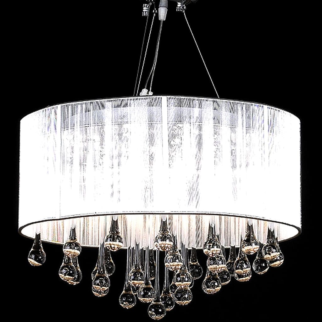 vidaXL Chandelier With 85 Crystals White  | SKU: 60345 | Barcode: 8718475807315