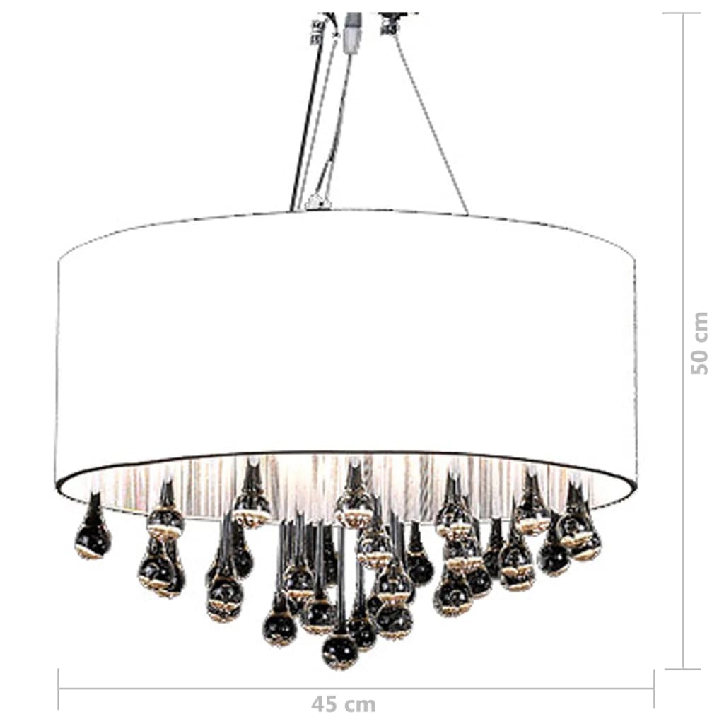 vidaXL Chandelier With 85 Crystals White  | SKU: 60345 | Barcode: 8718475807315
