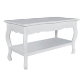 vidaXL Coffee Table 2 Tiers MDF White | SKU: 60629 | Barcode: 8718475830566