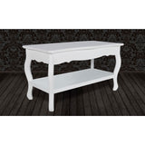 vidaXL Coffee Table 2 Tiers MDF White | SKU: 60629 | Barcode: 8718475830566