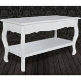 vidaXL Coffee Table 2 Tiers MDF White | SKU: 60629 | Barcode: 8718475830566