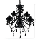 vidaXL BLACK Crystal Light 5 Bulb | SKU: 240308 | Barcode: 8718475842200