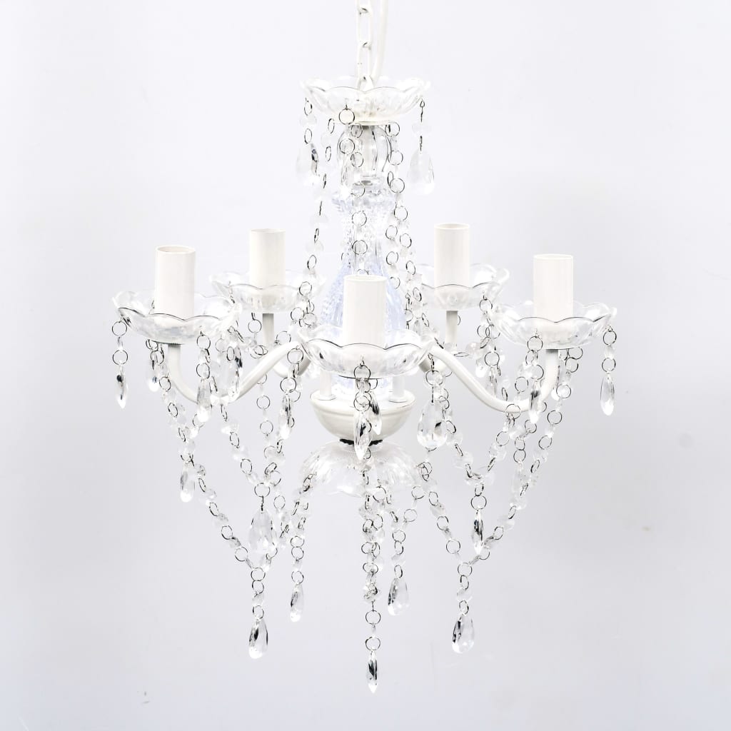 vidaXL Chandelier 5 Bulbs Transparent | SKU: 240309 | Barcode: 8718475842217