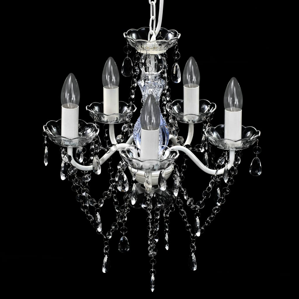 vidaXL Chandelier 5 Bulbs Transparent | SKU: 240309 | Barcode: 8718475842217