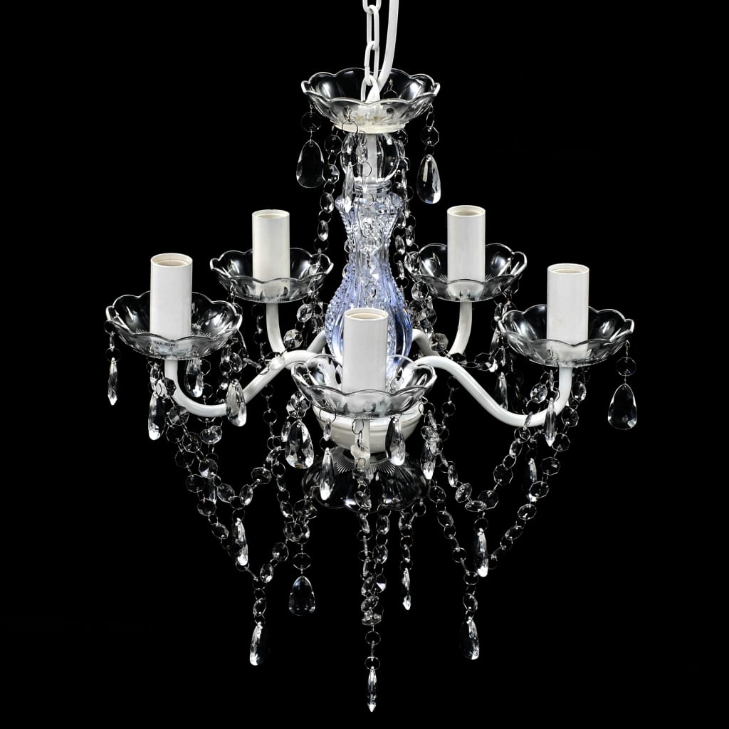 vidaXL Chandelier 5 Bulbs Transparent | SKU: 240309 | Barcode: 8718475842217