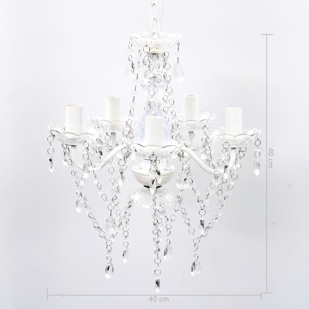vidaXL Chandelier 5 Bulbs Transparent | SKU: 240309 | Barcode: 8718475842217