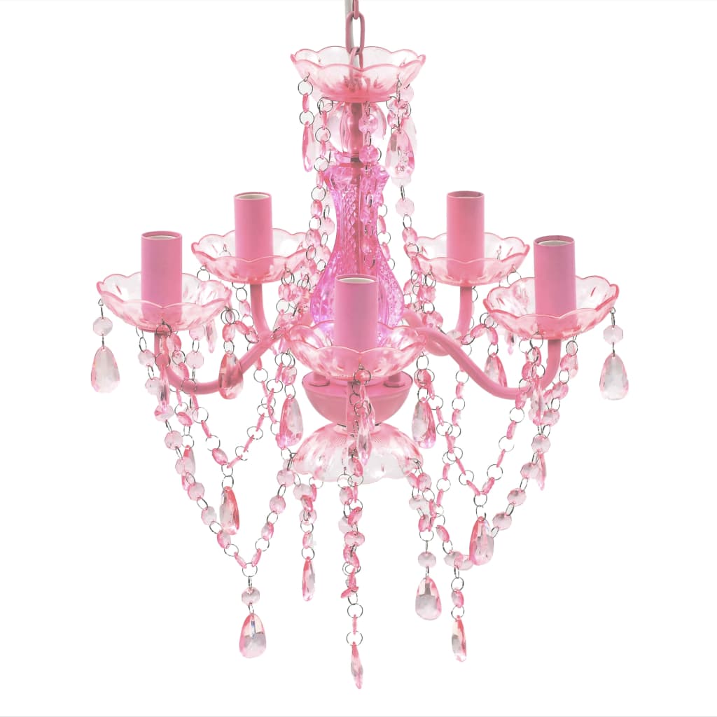 vidaXL Pink Crystal Light 5 Bulb | SKU: 240310 | Barcode: 8718475842224