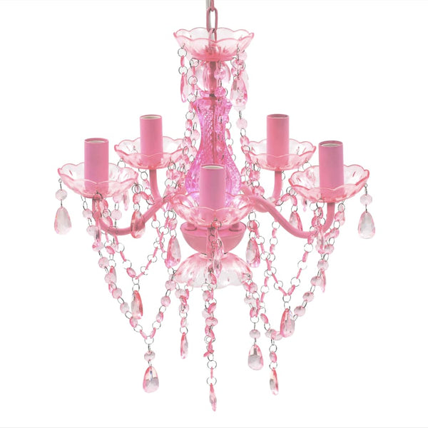 vidaXL Pink Crystal Light 5 Bulb | SKU: 240310 | Barcode: 8718475842224