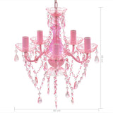 vidaXL Pink Crystal Light 5 Bulb | SKU: 240310 | Barcode: 8718475842224