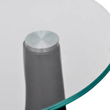 vidaXL Coffee Table With Round Glass Top High Gloss Black | SKU: 240321 | Barcode: 8718475843108