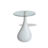 vidaXL Coffee Table 2 pcs With Round Glass Top High Gloss White | SKU: 240322 | Barcode: 8718475843115