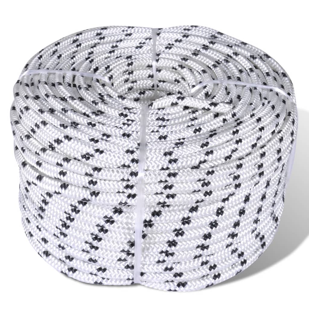 vidaXL Braided Rope Coil Boat Line Polyester 6 mm x 50 m | SKU: 90459 | Barcode: 8718475857211