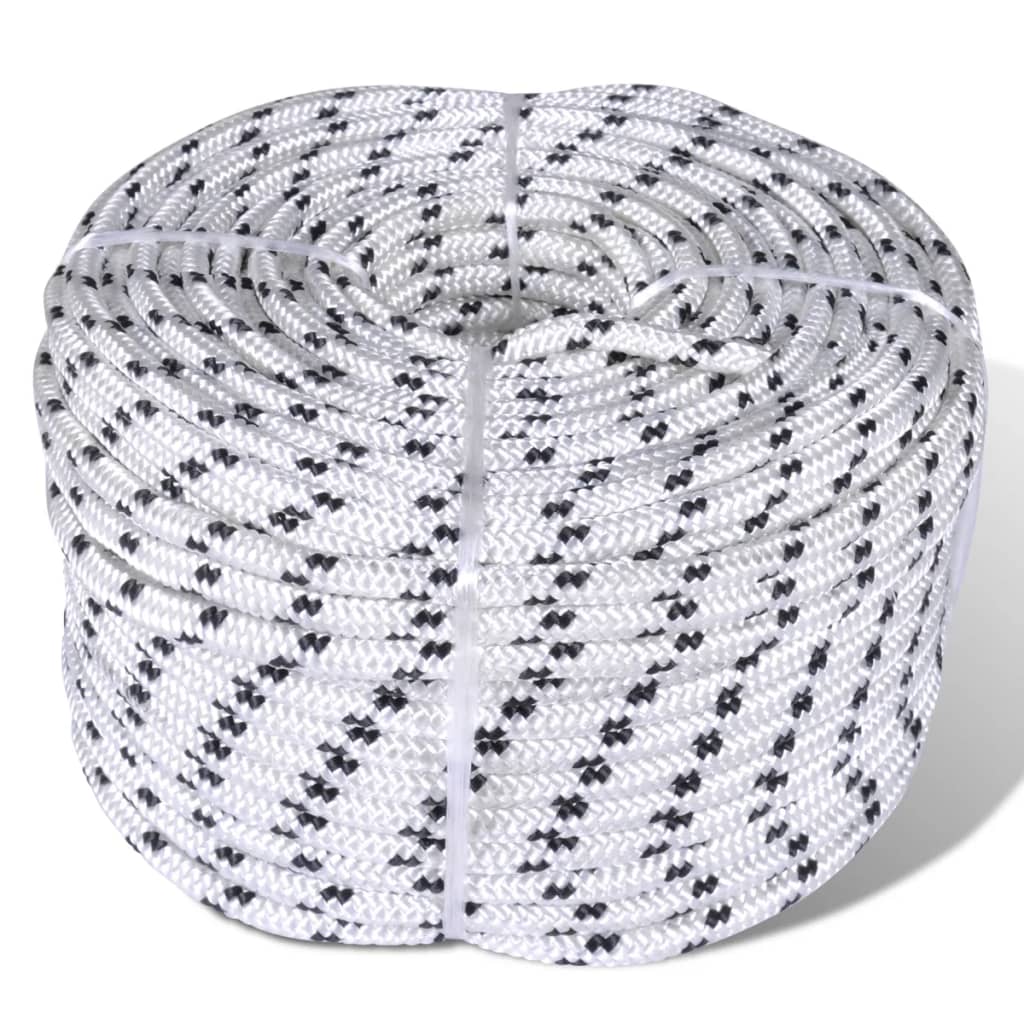 vidaXL Braided Rope Coil Boat Line Polyester 12 mm x 50 m | SKU: 90462 | Barcode: 8718475857242
