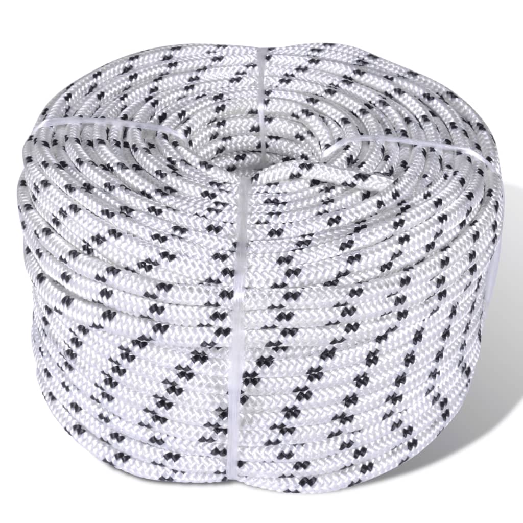 vidaXL Braided Rope Coil Boat Line Polyester 14 mm x 50 m | SKU: 90463 | Barcode: 8718475857259