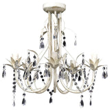 vidaXL Crystal Pendant Ceiling Lamp Chandelier Elegant 5 Bulb Sockets | SKU: 240687 | Barcode: 8718475862260