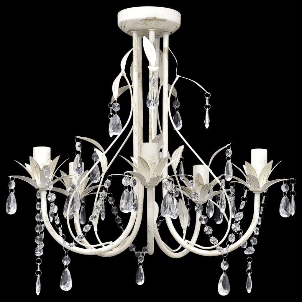 vidaXL Crystal Pendant Ceiling Lamp Chandelier Elegant 5 Bulb Sockets | SKU: 240687 | Barcode: 8718475862260