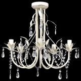 vidaXL Crystal Pendant Ceiling Lamp Chandelier Elegant 5 Bulb Sockets | SKU: 240687 | Barcode: 8718475862260
