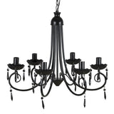 vidaXL Pendant Ceiling Lamp Elegant Chandelier Black 6 Bulb Sockets | SKU: 240689 | Barcode: 8718475862284