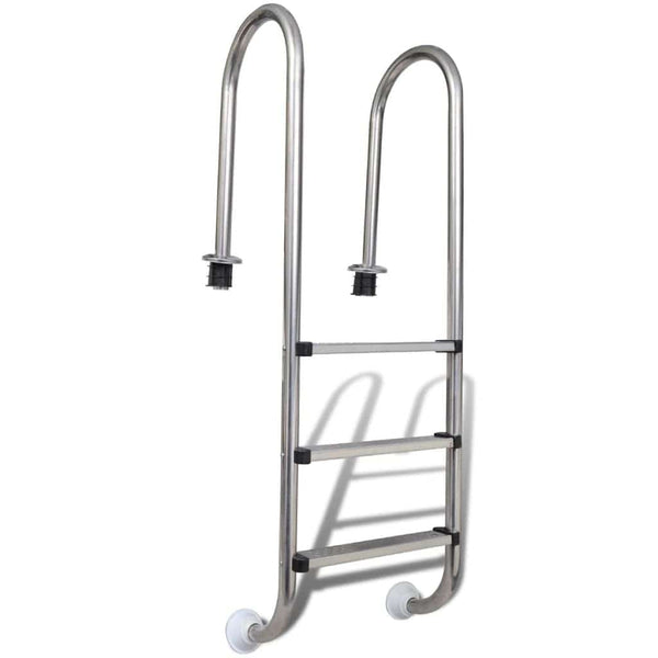 vidaXL Pool Ladder 3 Steps Stainless Steel 304 120 cm N1 | SKU: 90502 | Barcode: 8718475871309